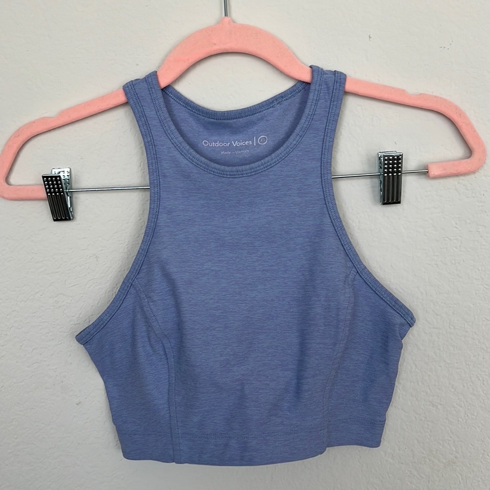 Outdoor Voices Athena Crop Top in Lilac (XS)